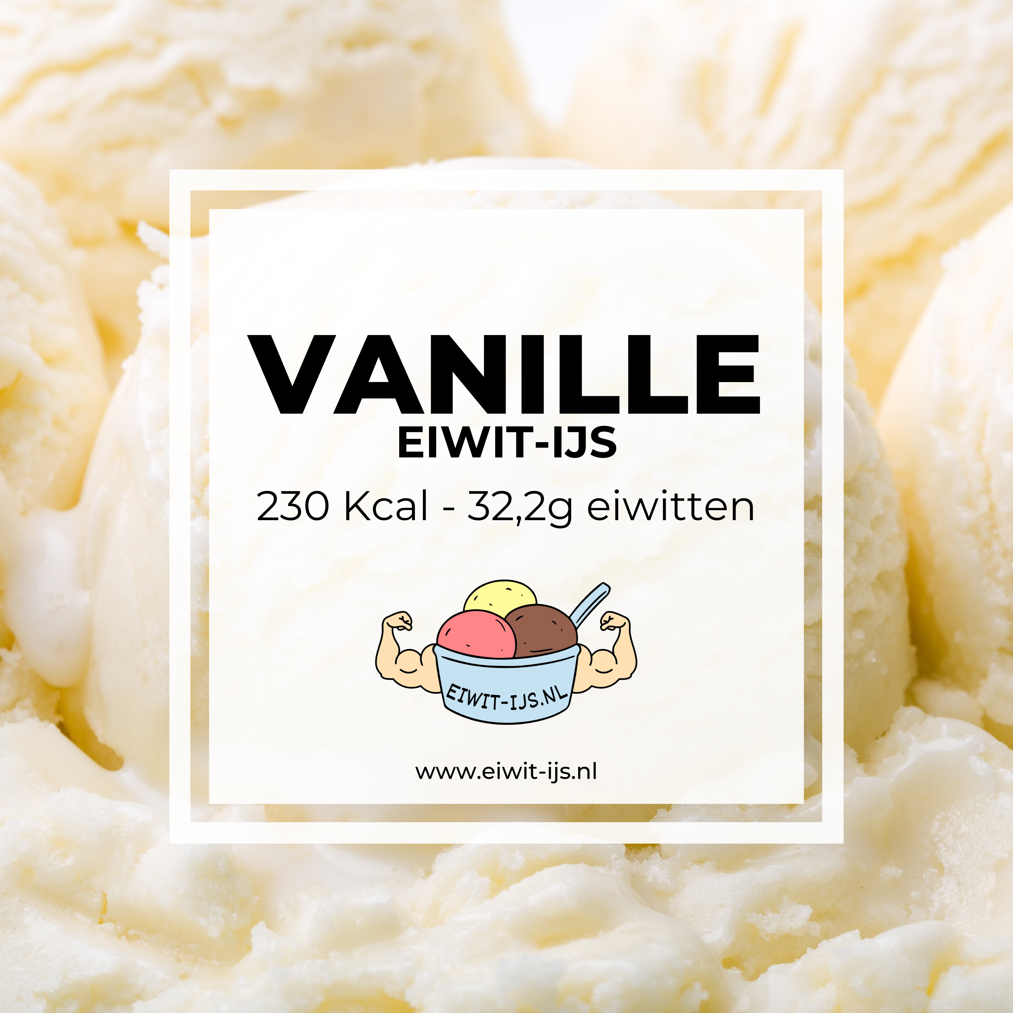 Vanille eiwit-ijs