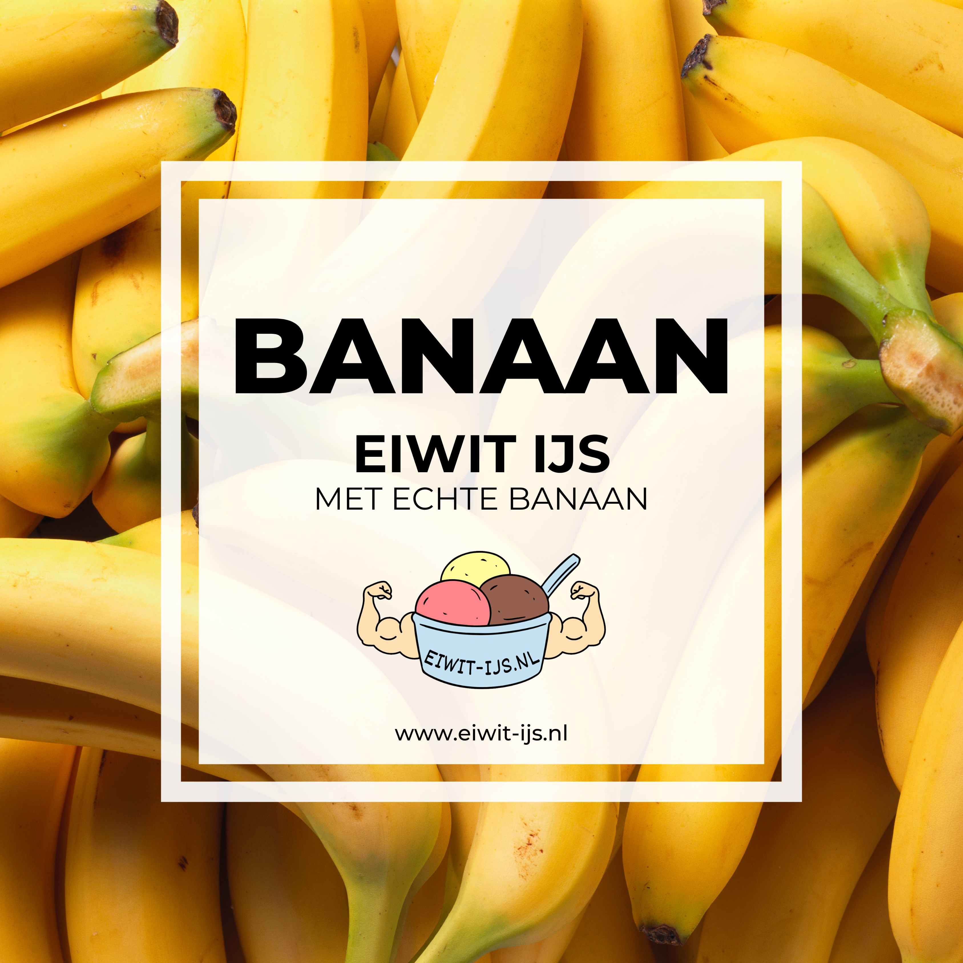 Banaan eiwit-ijs