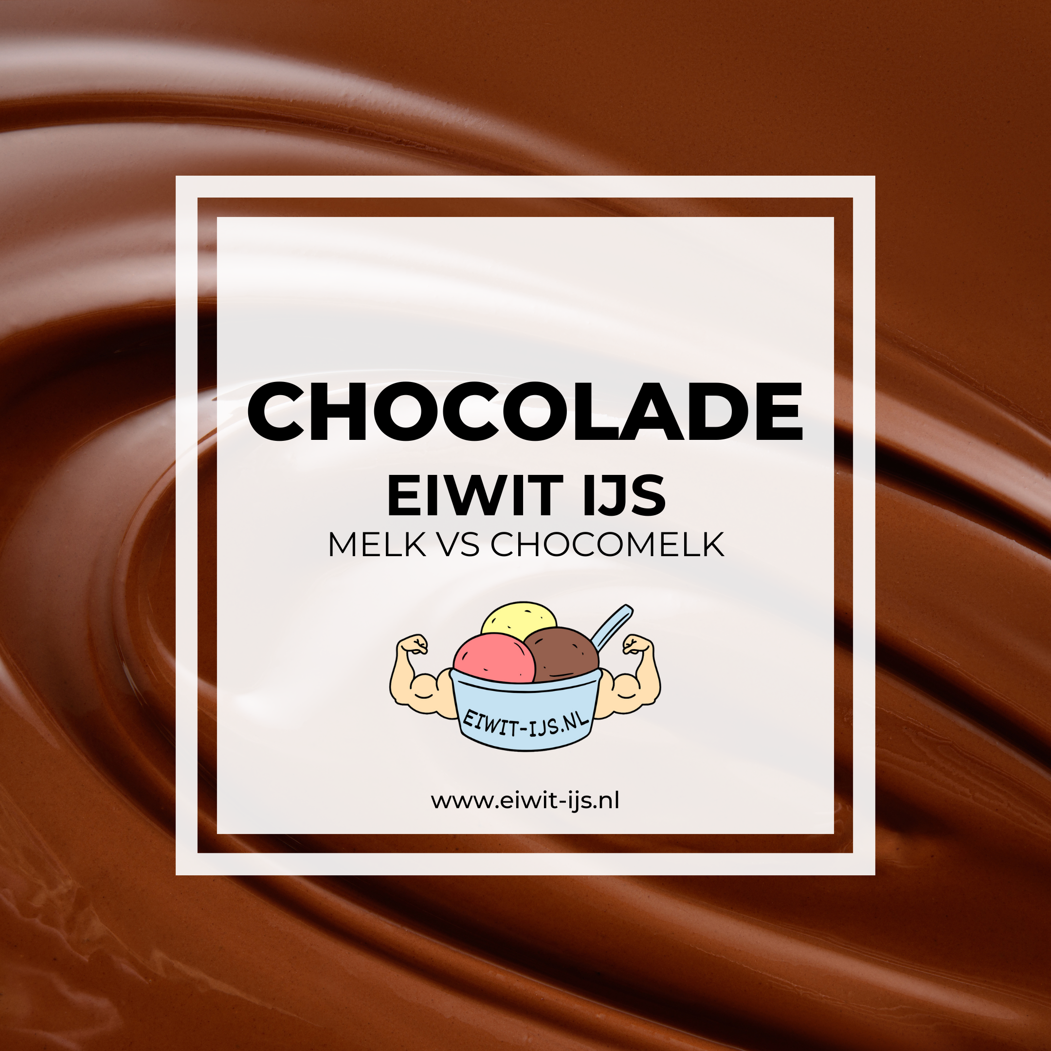 Chocolade eiwit-ijs